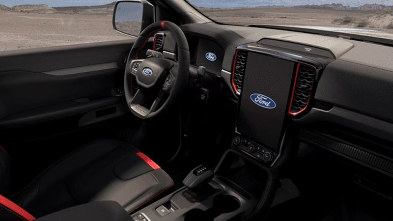 Nội thất Ford Ranger Raptor 2025